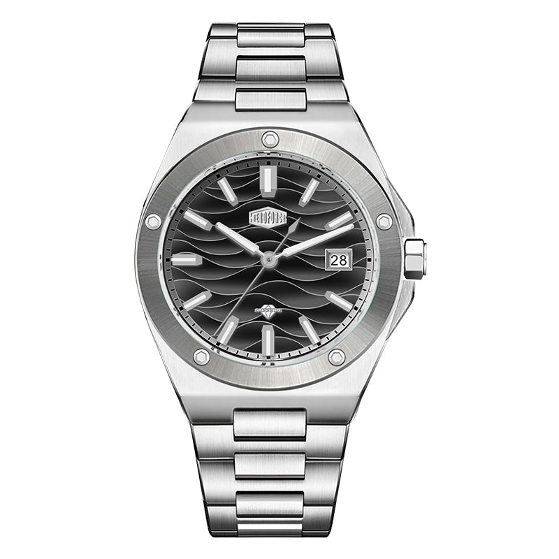 HeroForce 5039 – Luxury Watch - Wave Textured Dial & Sapphire Glass