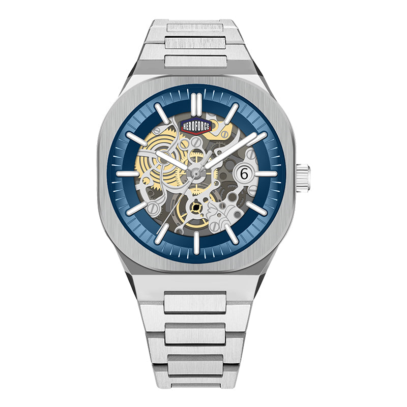 HeroForce 5042A - Skeleton Elite – Luxury Mechanical Style Watch with Octagonal Bezel