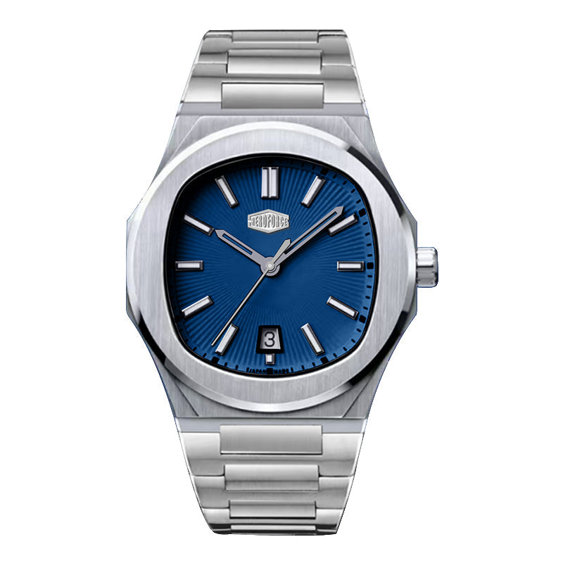 HeroForce 5046 – Luxury Analog Watch with Sunray Dial & Tapered Link Bracelet