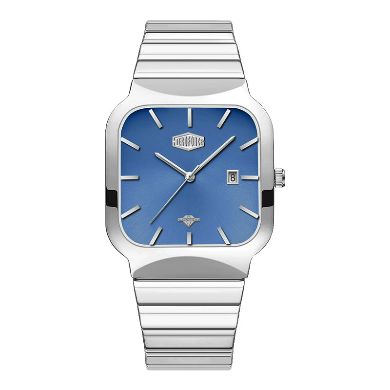 HeroForce 5055GL - Luxury Square Analog Watch with Sapphire Glass & Date Display