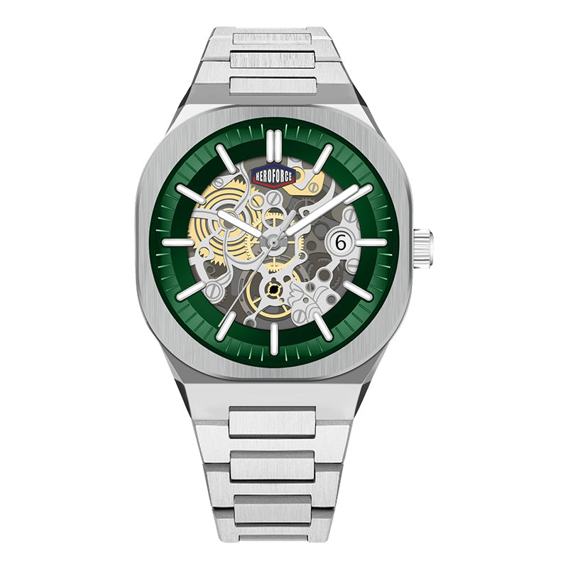 HeroForce 5042A - Skeleton Elite – Luxury Mechanical Style Watch with Octagonal Bezel