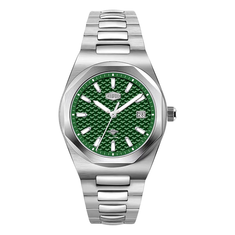 HeroForce 5041 – Luxury Analog Watch with 3D Mosaic Dial & Sapphire Glass