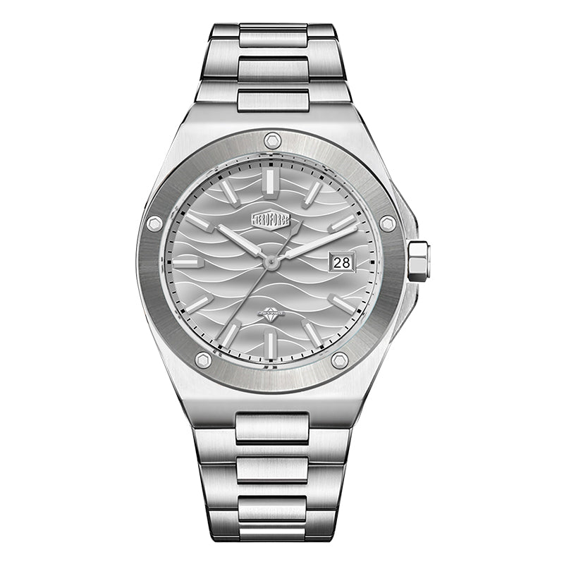 HeroForce 5039 – Luxury Watch - Wave Textured Dial & Sapphire Glass
