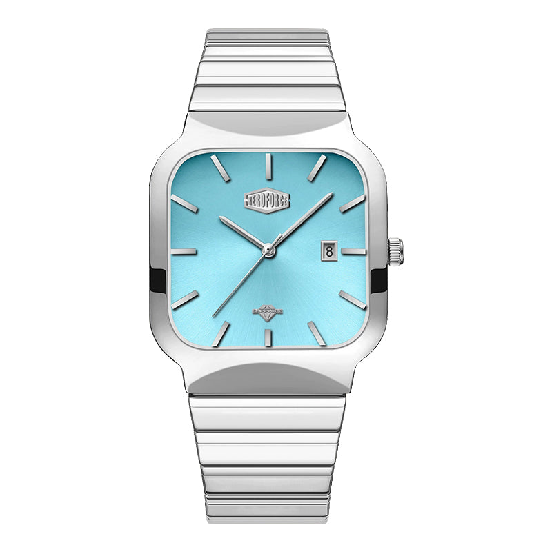 HeroForce 5055GL - Luxury Square Analog Watch with Sapphire Glass & Date Display
