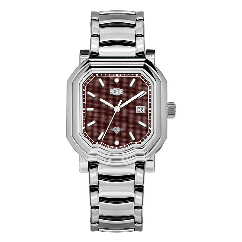 HeroForce 5051S – Men’s Geometric Analog Watch with Textured Dial