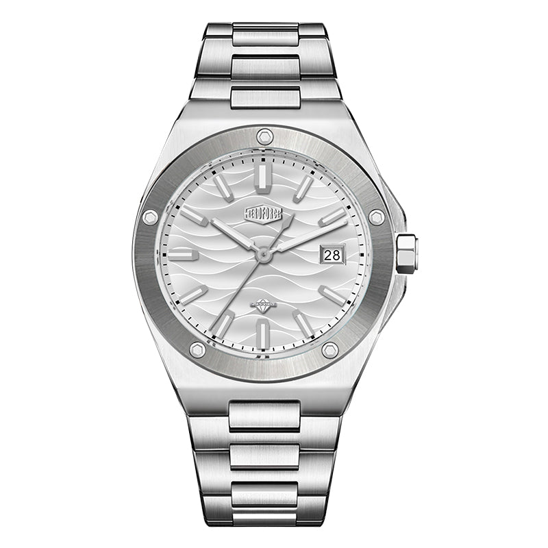 HeroForce 5039 – Luxury Watch - Wave Textured Dial & Sapphire Glass