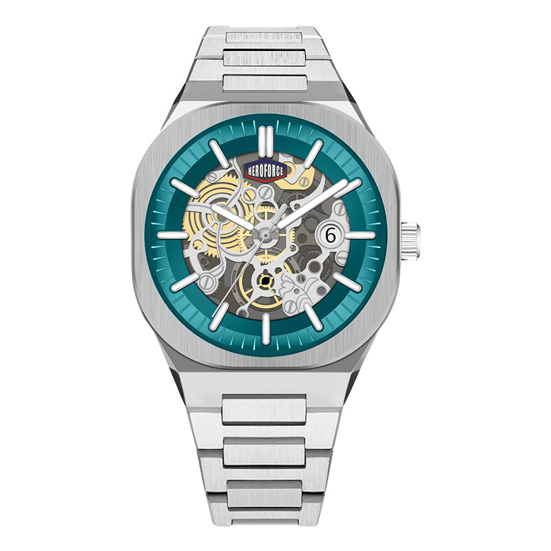 HeroForce 5042A - Skeleton Elite – Luxury Mechanical Style Watch with Octagonal Bezel
