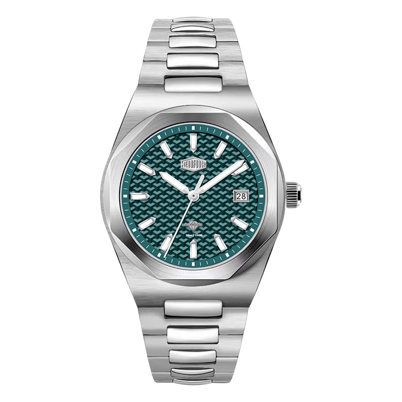 HeroForce 5041 – Luxury Analog Watch with 3D Mosaic Dial & Sapphire Glass