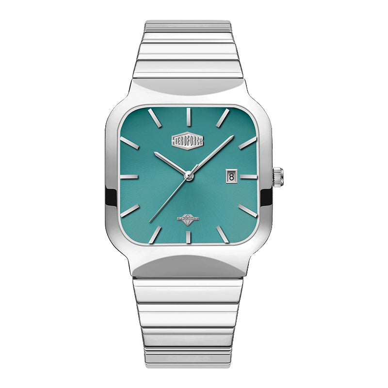 HeroForce 5055GL - Luxury Square Analog Watch with Sapphire Glass & Date Display
