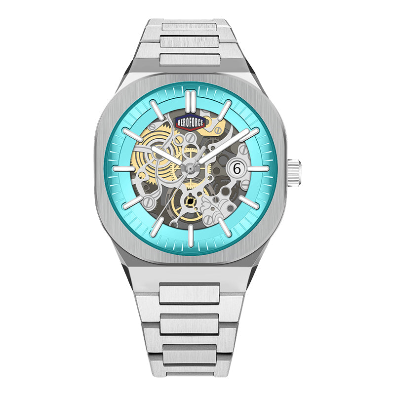 HeroForce 5042A - Skeleton Elite – Luxury Mechanical Style Watch with Octagonal Bezel