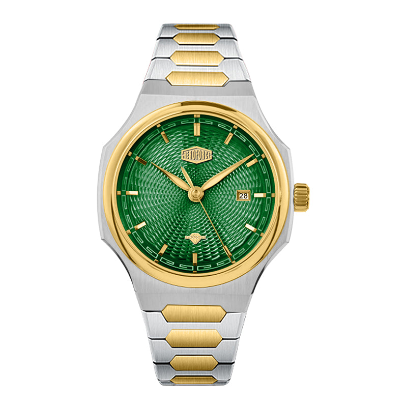 HeroForce 5006 - Sunburst Ripple – Luxury Watch with Radial Textured Dial
