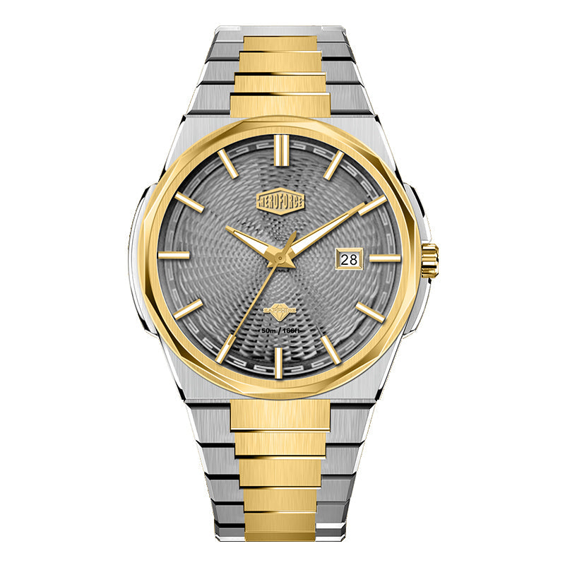 HeroForce 5053A – Luxury Mechanical-Style Watch with Octagonal Bezel