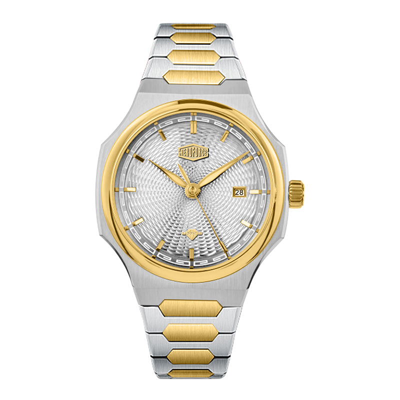 HeroForce 5006 - Sunburst Ripple – Luxury Watch with Radial Textured Dial