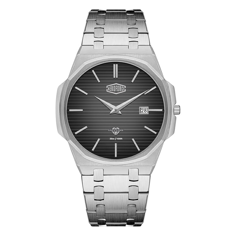 HeroForce 5040B – Men’s Octagonal Bezel Watch with Textured Dial