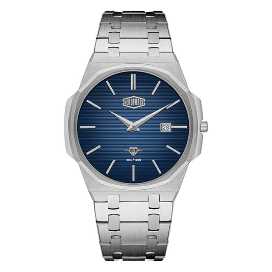 HeroForce 5040B – Men’s Octagonal Bezel Watch with Textured Dial
