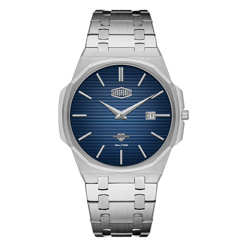 HeroForce 5040B – Men’s Octagonal Bezel Watch with Textured Dial