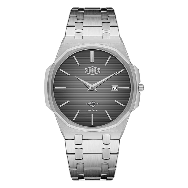 HeroForce 5040B – Men’s Octagonal Bezel Watch with Textured Dial
