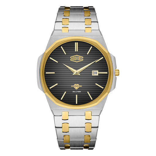 HeroForce 5040B – Men’s Octagonal Bezel Watch with Textured Dial