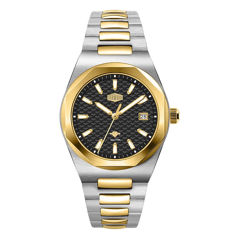 HeroForce 5041 – Luxury Analog Watch with 3D Mosaic Dial & Sapphire Glass