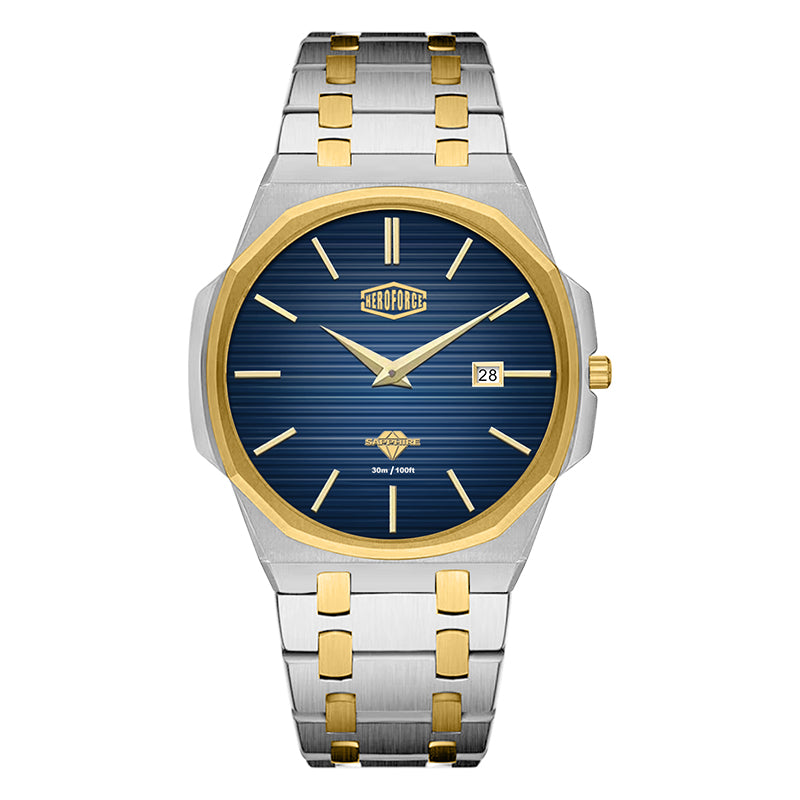HeroForce 5040B – Men’s Octagonal Bezel Watch with Textured Dial