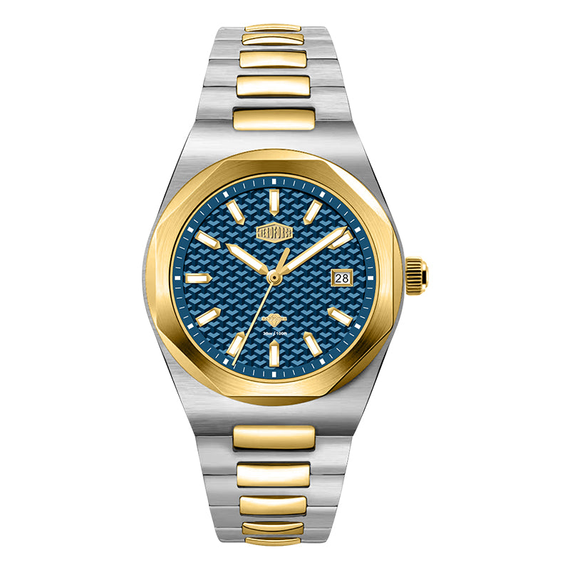 HeroForce 5041 – Luxury Analog Watch with 3D Mosaic Dial & Sapphire Glass