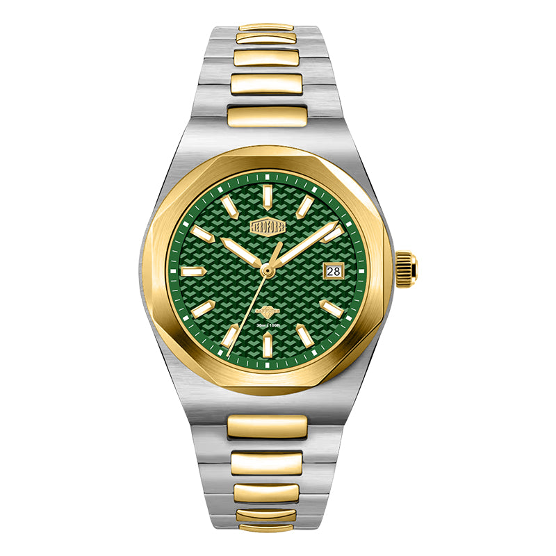 HeroForce 5041 – Luxury Analog Watch with 3D Mosaic Dial & Sapphire Glass