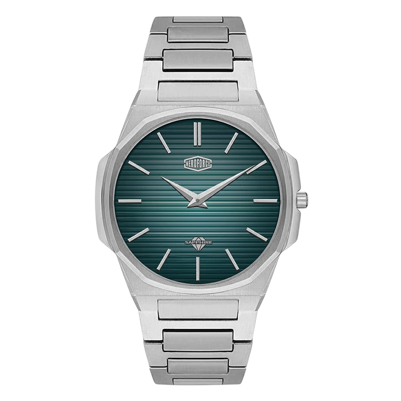 Green Dial Steel Watch