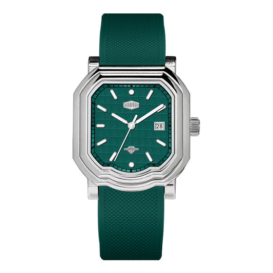 HeroForce 5051P – Men’s Square Business Watch with Multi-Faceted Bezel and Date