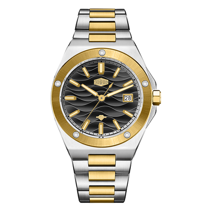 Two-tone_silver_and_gold_watch_with_a_detailed_face_on_a_white_background