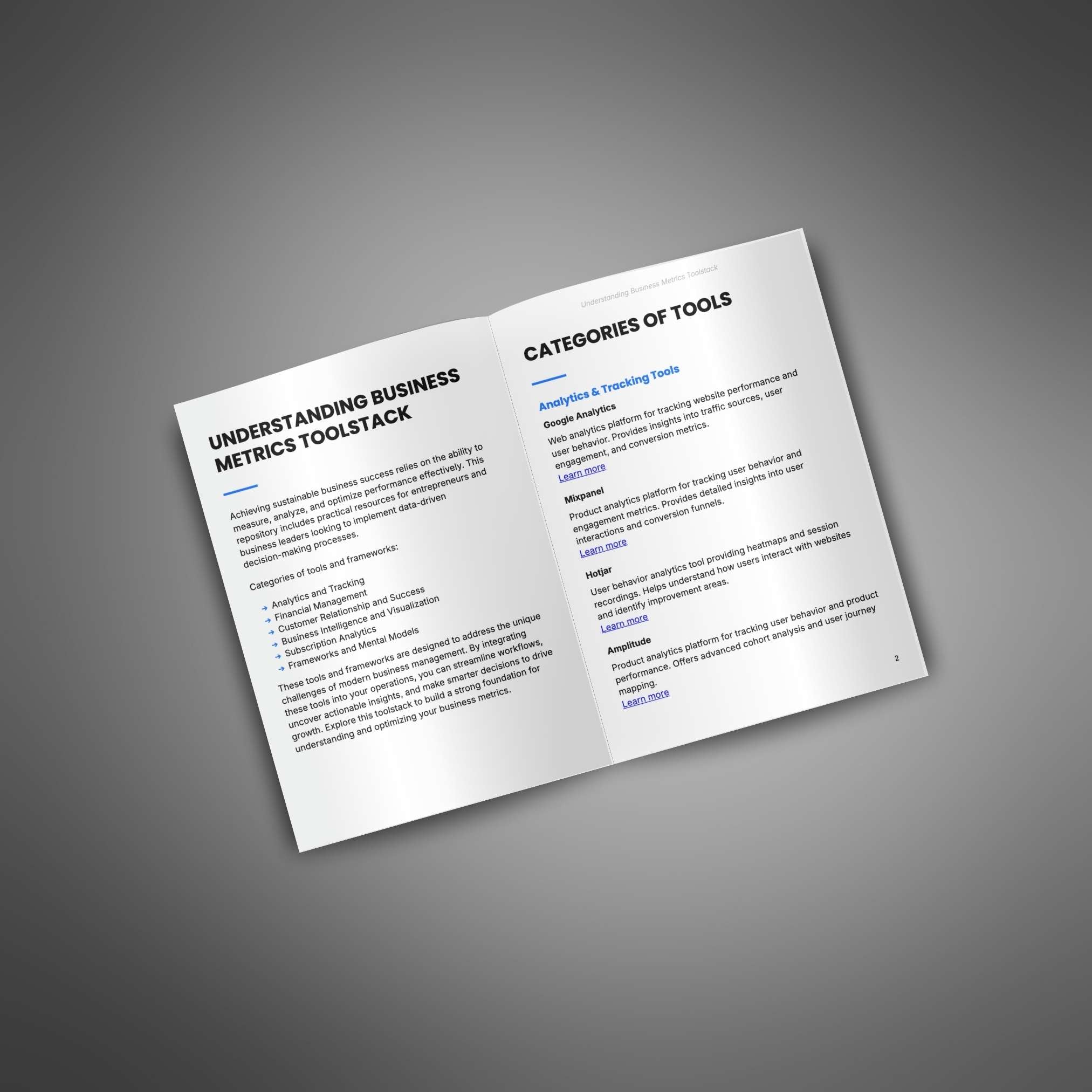Skillboomer Understanding Business Metrics - Toolstack