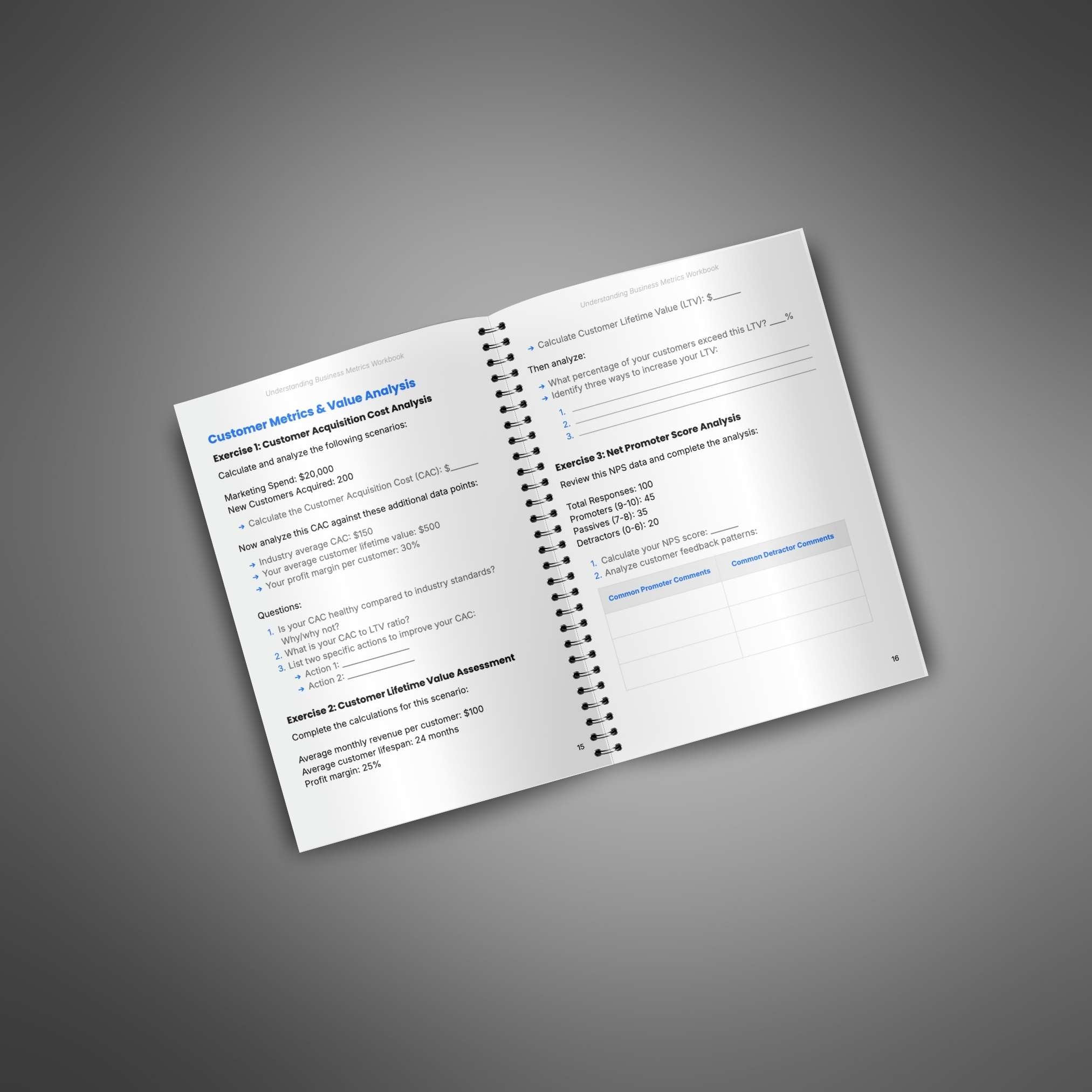 Skillboomer Understanding Business Metrics - Workbook