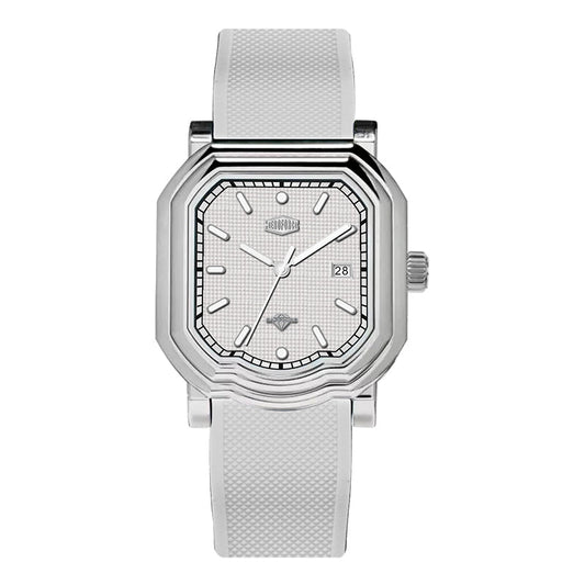 HeroForce 5051P – Men’s Square Business Watch with Multi-Faceted Bezel and Date
