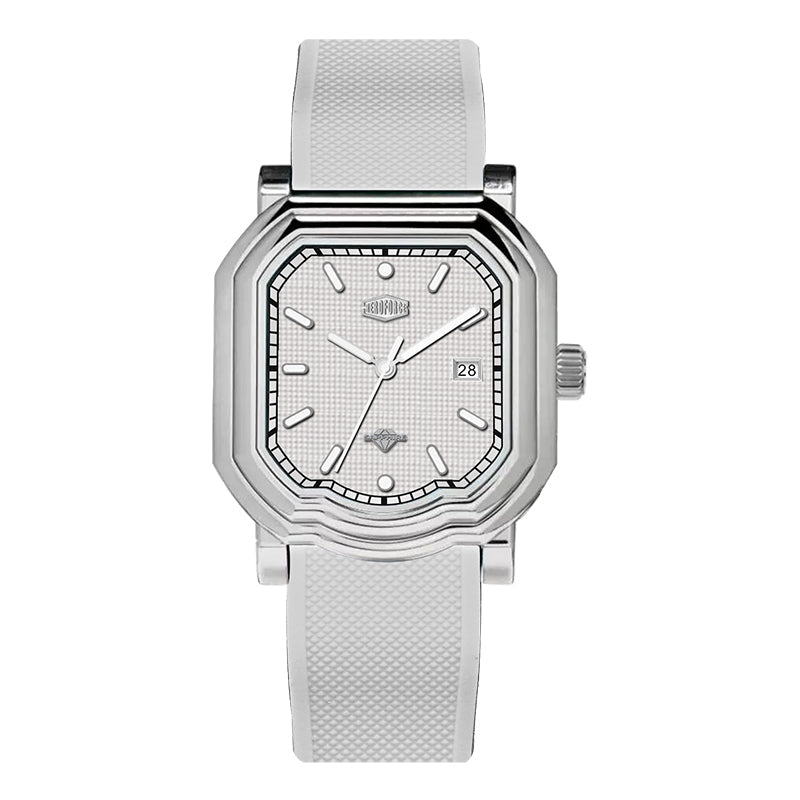 HeroForce 5051P – Men’s Square Business Watch with Multi-Faceted Bezel and Date