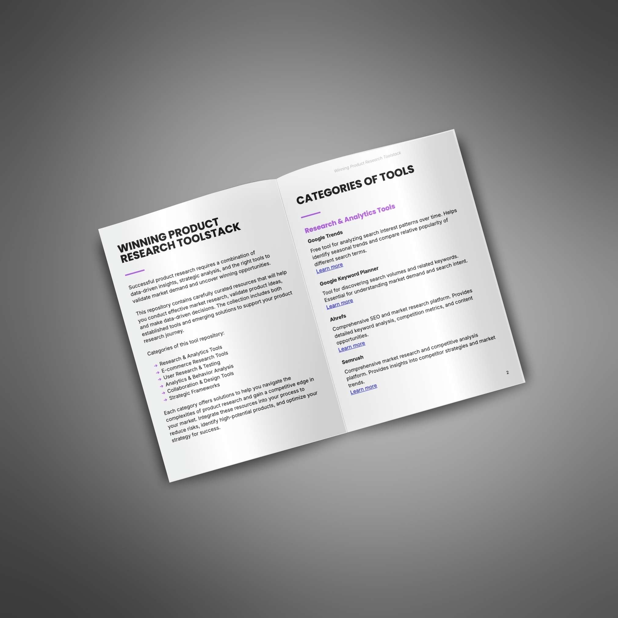 Skillboomer Winning Product Research - Toolstack