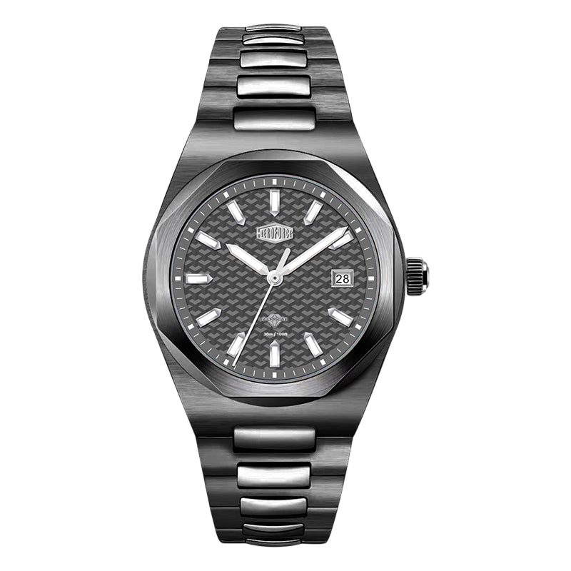 front view dark gray watch
