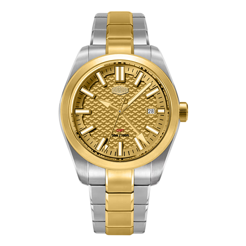 gold dial watch face