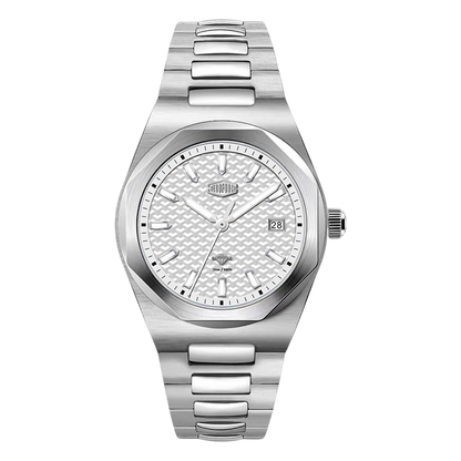 gray textured dial date