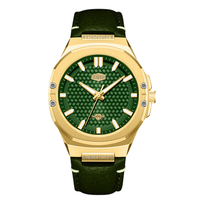 green dial gold case