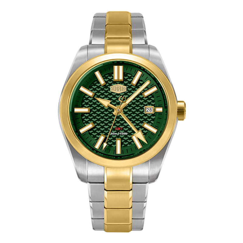green dial watch face