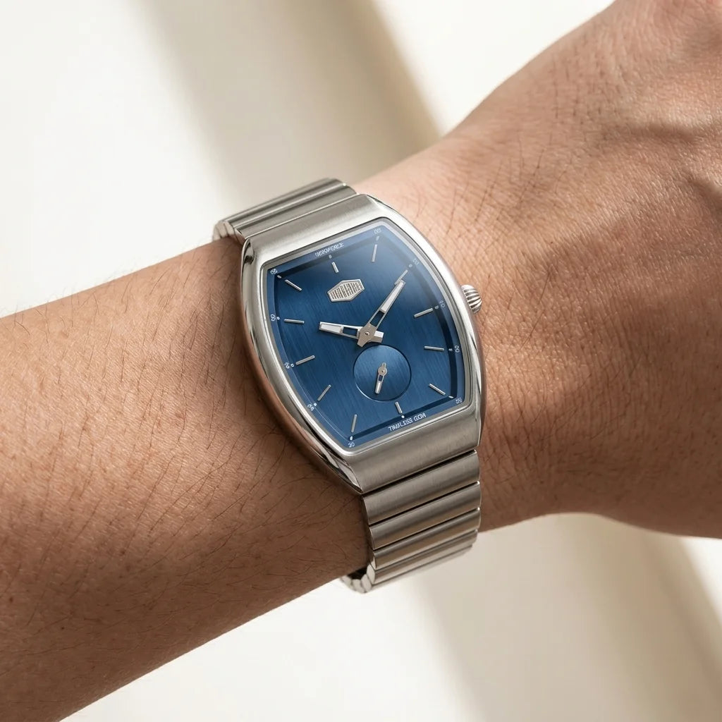 HeroForce 5023A Luxury Oc - worn wrist, natural skin, soft light
