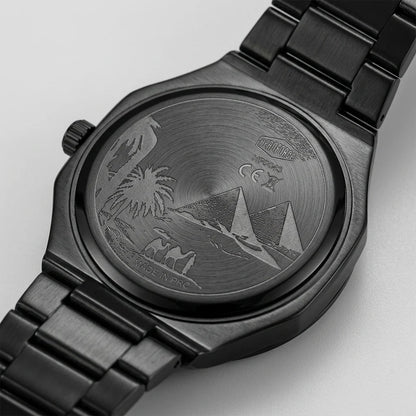 HeroForce 5031 Luxury Squ - engraved stainless steel solid caseback