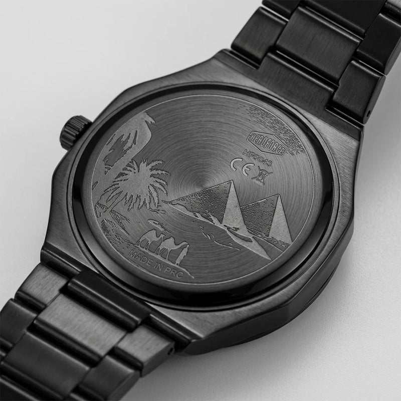HeroForce 5031 Luxury Squ - engraved stainless steel solid caseback