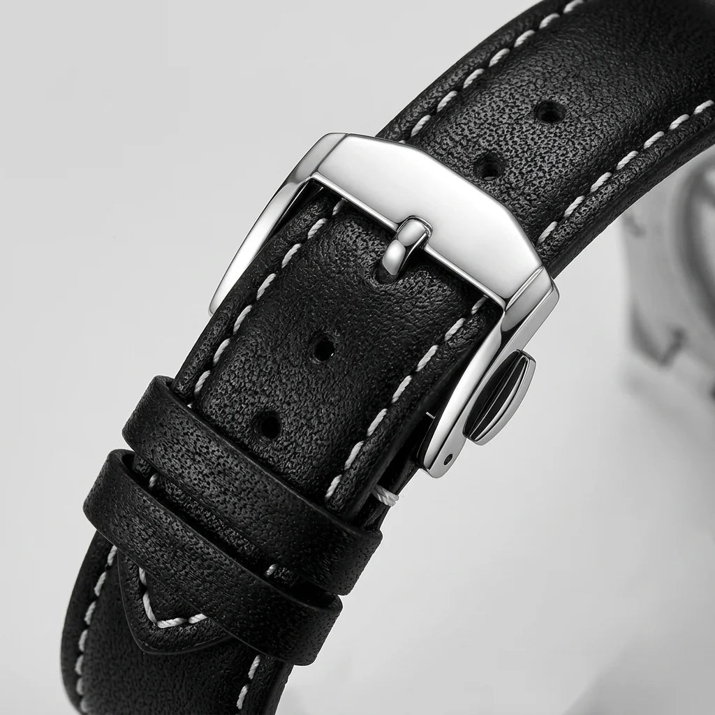 HeroForce 5033B - Leather strap, metal buckle, macro, studio