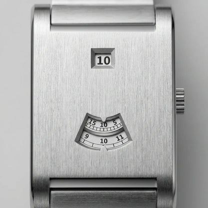 HeroForce 5035S Watch - J - Jump-Hour rectangle steel quiet luxury