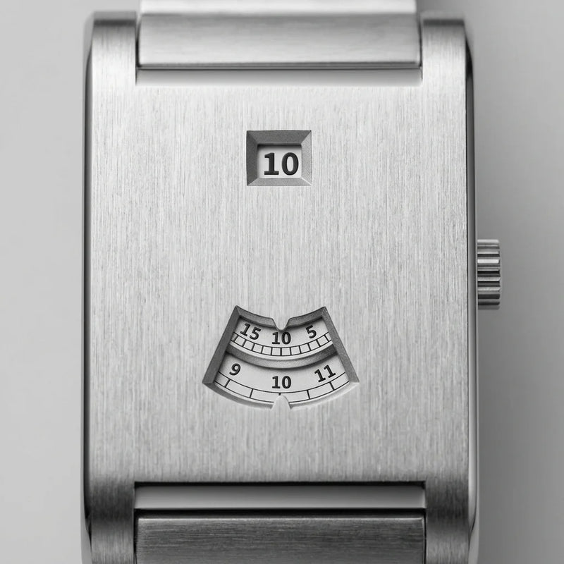 HeroForce 5035S Watch - J - Jump-Hour rectangle steel quiet luxury