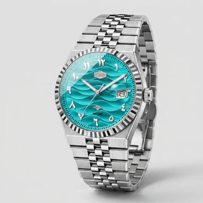 Heroforce 5036B Ocean Wav - blue dial, stainless steel, luxury watch