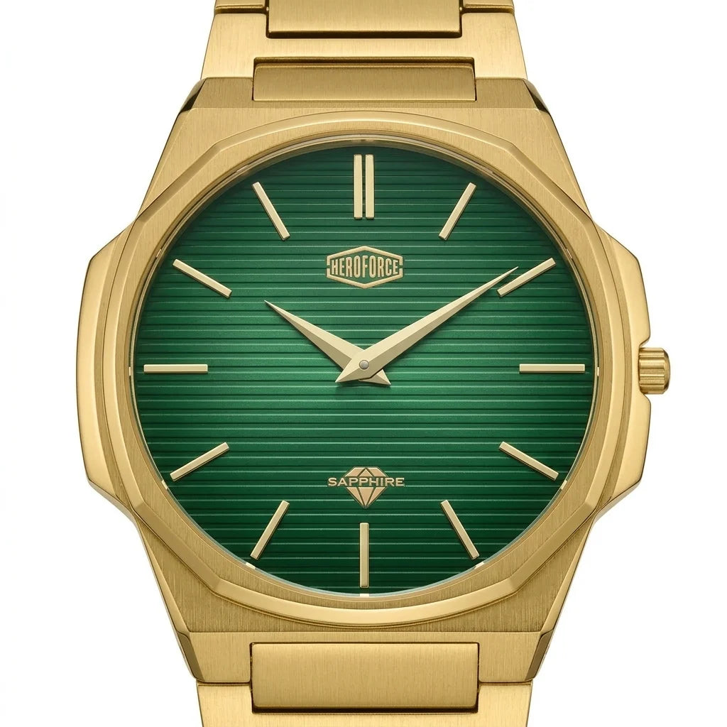 HeroForce 5037A – Luxury - sharp dial, macro close-up, textured surface, premium finish
