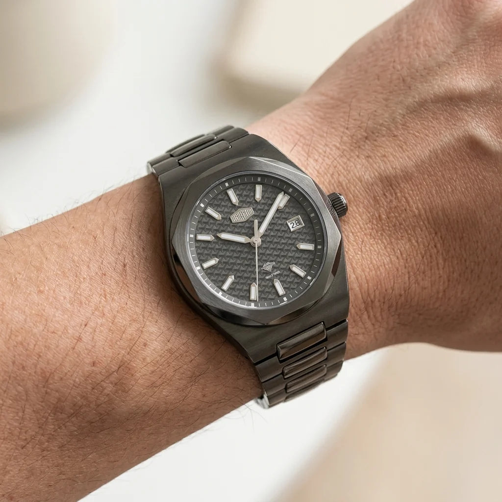 HeroForce 5041 Men's Watc - wrist shot, luxury, natural light