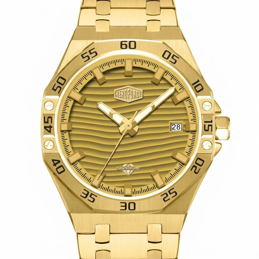 HeroForce 5043 Men's Octa - macro dial, sharp details, luxury