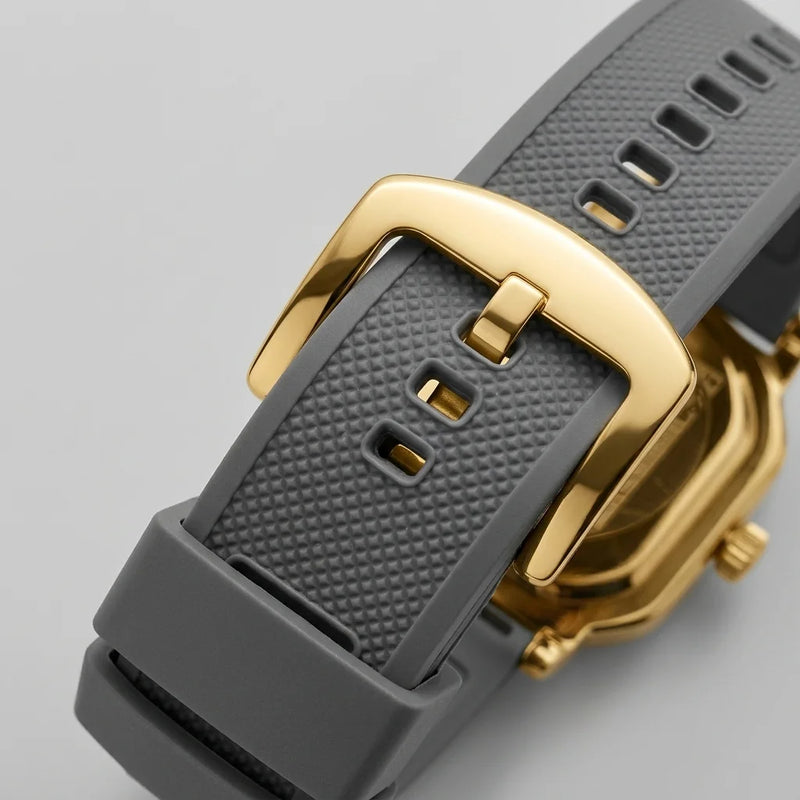 HeroForce 5051P Square Bu - leather strap, metal buckle, macro, luxury